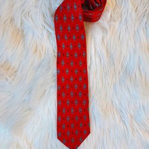 J. Khaki - Boys Size - Diamond Print Red Tie